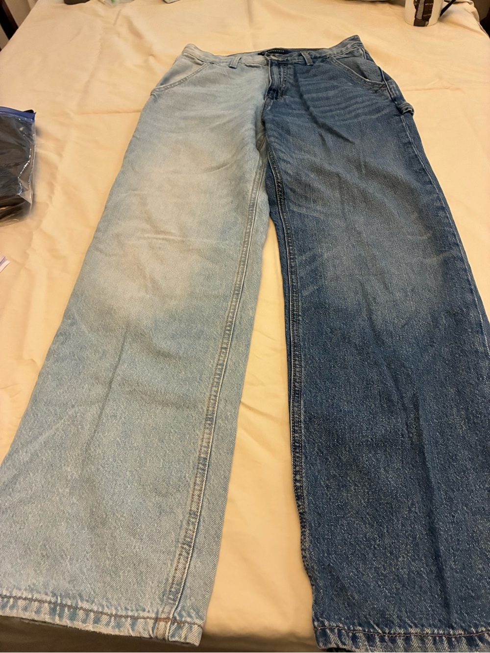 Aéropostale 90s Baggy Two Tone Split Wash Denim Jeans Size 8R